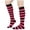 A-Hot Pink265, variant on XIAONU Elastic Striped Christmas Tree Print Knee High Socks for women