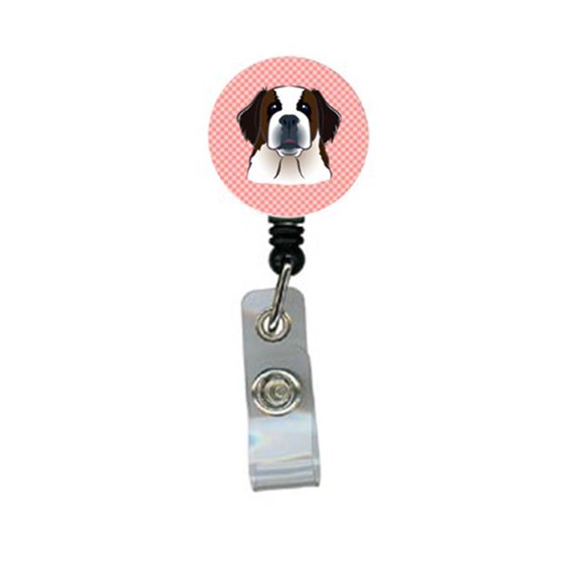 Damier Rose Saint Bernard Badge Rétractable