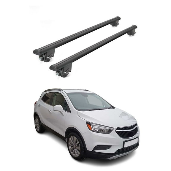 220 Lbs Luggage Roof Rack Cross Bars for Buick Encore 2013-2022 Black 2Pcs