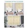 thumbnail image 4 of Yellow Flowers Tie Up Curtains for Windows 63 Inch Length Balloon Curtains Kitchen Adjustable Balloon Window Shade Country Pastoral Floral Leaves Vines Tie Up Valance Bathroom Curtain Window 42"x63", 4 of 6