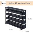 thumbnail image 2 of ZCDCP Black Metal 4 Tier Coffee Pod Holder, Wall Mountable Storage Drawer, for Vtline Capsule Coffee Machine (40 Pods Capacity), 2 of 5