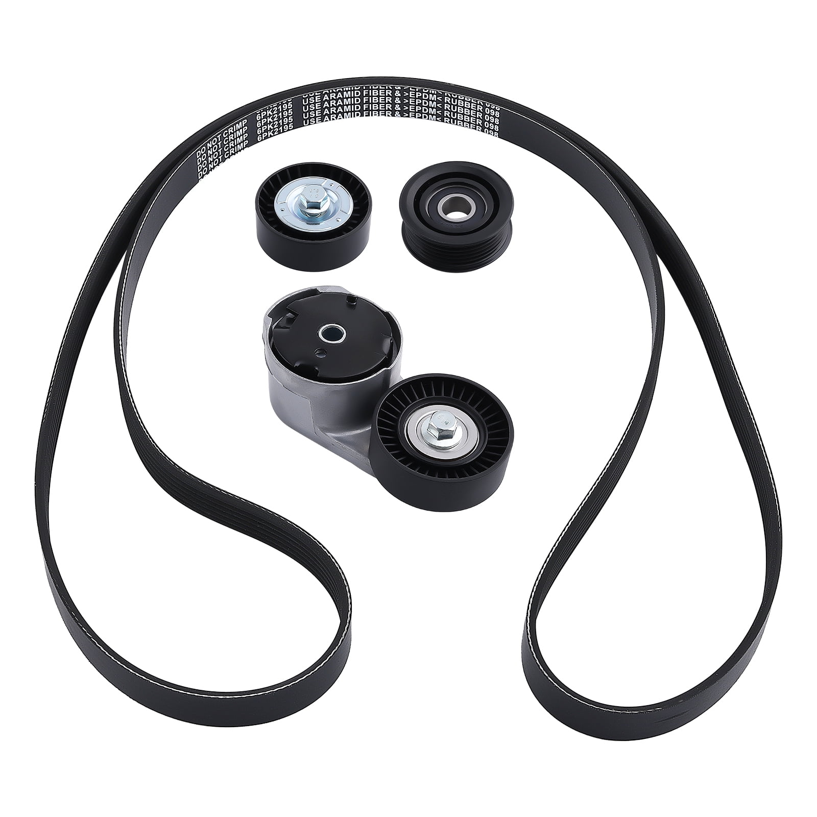 maXpeedingrods Drive Belt Tensioner & Idler Pulley Belt Kit Serpentine Belt for Dodge Grand Caravan/Avenger/Challenger/Journey, Chrysler 200 300 Town & Country, Jeep Grand Cherokee/Ram 1500