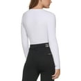 thumbnail image 2 of Calvin Klein Jeans Womens Petites V Neck Long Sleeve Bodysuit, 2 of 2