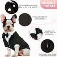 thumbnail image 4 of Dog Shirt Puppy Pet Small Dog Clothes, Stylish Suit Bow Tie Costume, Wedding Shirt Formal Tuxedo, 4 of 6