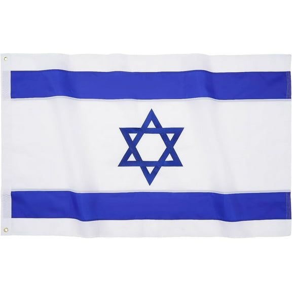 Israel Flag Israeli Outdoor Flag 3X5 Sewn Stripes Large Flags Heavy Duty Outdoor Vivid Color Fade-resistant
