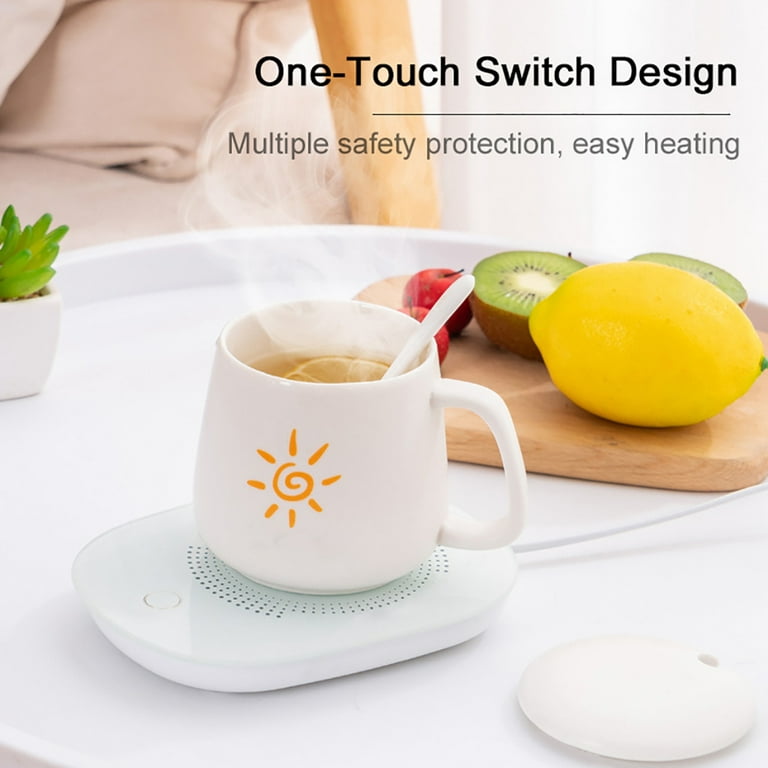 White Portable Heat Insulation Cup Home Heat Insulation Cup 16w Electric  Time Design Electric Heat Insulation Cup Heated Milk Tea Coffee Electric  Heat