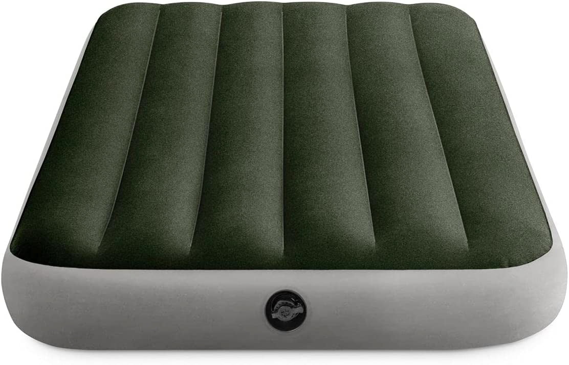 Air Mattress with Battery Pump Extra Wide 2In1 Valve Twin(Green)