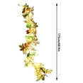 thumbnail image 3 of Artificial Maple Leaf Hanging Garland With White Berries And Pumpkin Ornaments, 5.74Ft Plastic Fall Vines For Indoor Scene Decoration, Flexible Autumn Wall Stair Mantel Doorway Layout(with lights), 3 of 9