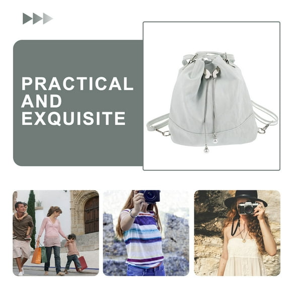 RENACLIPY Suede Bucket Bags for Women Green PU 1Pcs