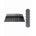 thumbnail image 1 of Manteles Individuales Xtellar para Mesa, 6 Piezas manteles Individuales PVC con Posavasos ecológicos Antideslizante y Resistentes al Calor, para el Hogar, Restaurante, Cocina, Hotel negro, 1 of 5