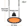 thumbnail image 5 of Clevr  40" Tree Net Web Saucer Round Swing, Adjustable 71" Height Rope, 600 lbs, 5 of 9