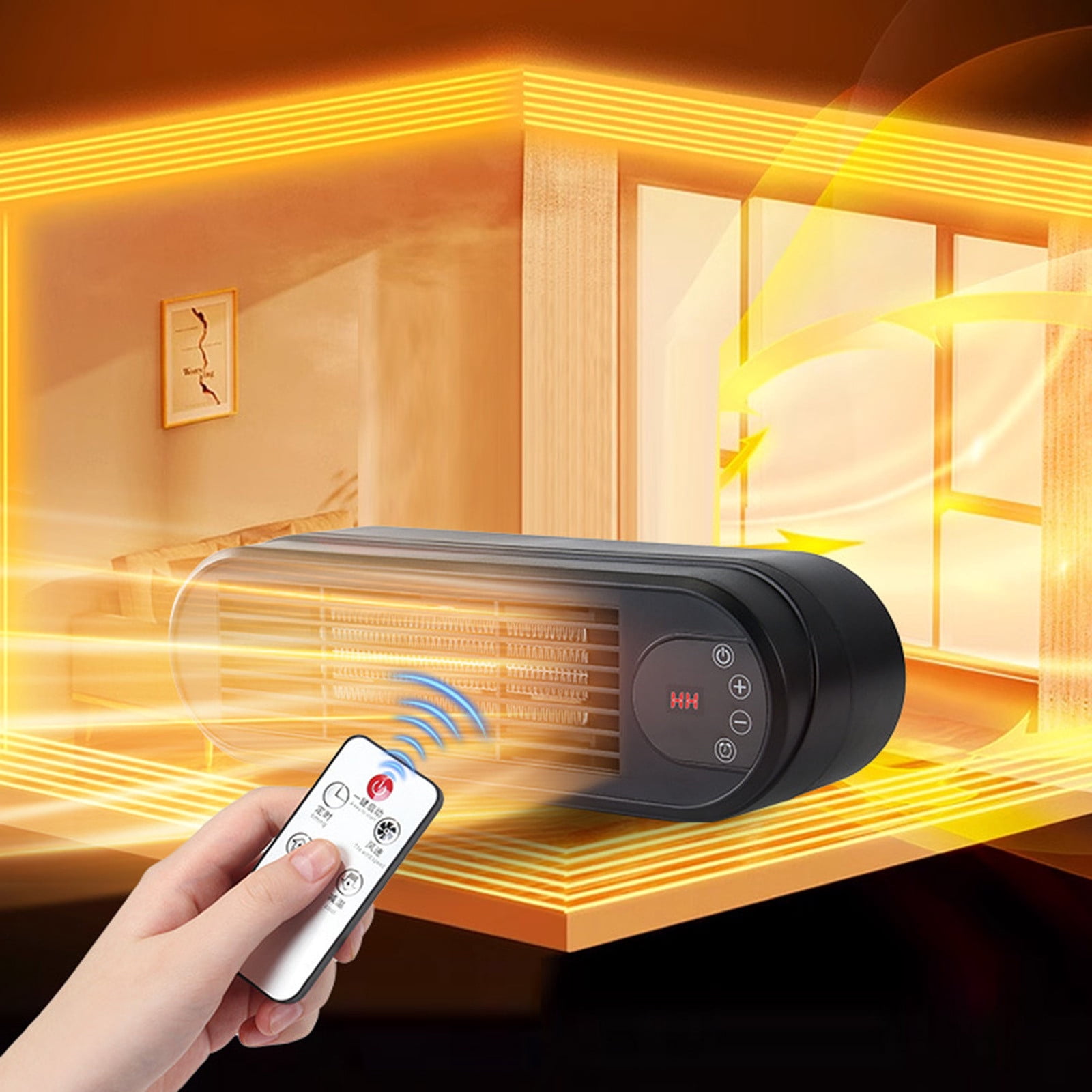 Vggrvlo Space Heater 1500W/750W Safe and Quiet Heater Fan 2025 Upgraded 11.5ft/s Portable Electric Heaters for Bedroom, Office and Indoor Use