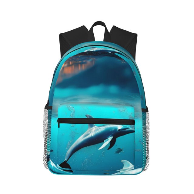 Balery Hawaiian Ship Dolphin Mochila para Mujeres y Hombres, Mochila Ligera Casual para Viajes, Mochila Clásica Básica para la Universidad