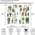 thumbnail image 4 of Boho Plant Floral Kitchen Curtains, Flower Plant Small Window Treatment, Green Leaf Cafe Short Window Curtains for Bathroom Dining Laundry Room, Farmhouse Nature Botanical Drapes 27.5x39 inch, 4 of 6