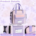 thumbnail image 2 of Treamon Insulated Lunch Bag with Water Bottle Holder Shoulder Strap, Kids Lunch Bag for Back to School, Lunch Bags for Women (Purple), 2 of 6