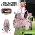 thumbnail image 2 of Garden Tool Bag,Pioneer Flower Floral Print Pattern Garden Tool Organizer,Garden Gifts,Waterproof Multi-Pocket Garden Tool Storage 11.8x5.5x11.4 Inch(Tools NOT Included), 2 of 6