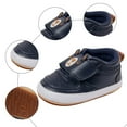 thumbnail image 6 of Cute Cartoon Rabbit Baby Slip On Sneakers for Boys Girls Breathable Leather Toddler Non Slip Walking Shoes Blue Size 3 Infant, 6 of 7