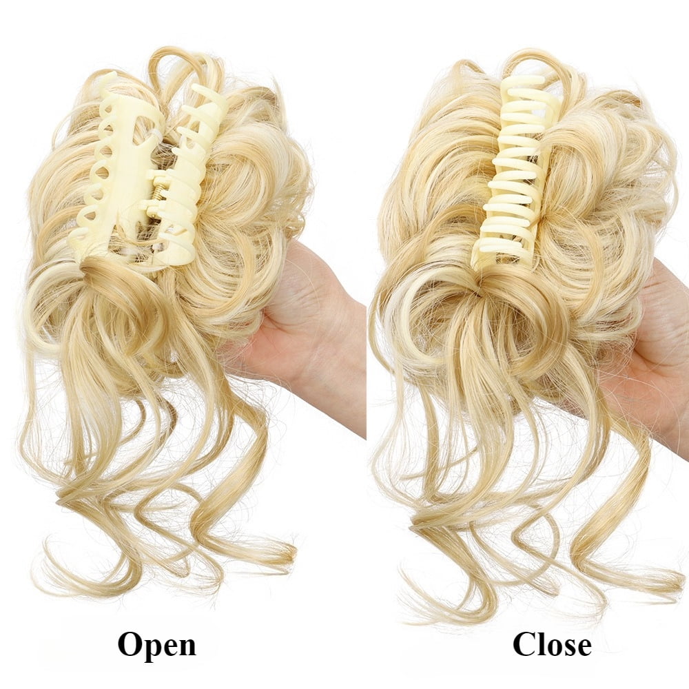 10inch Synthetic Fluffy Short Ponytail Claw Clip Wig Ponytail Extensions Curly Ponytail Ladies Black Brown Hair Clip for Women
