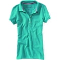 thumbnail image 1 of Aeropostale A87 Polo de 5 botones para mujer, verde, pequeño, 1 of 1