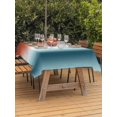 thumbnail image 3 of Outdoor Tablecloth with Umbrella Hole for Patio/Picnic/Party/Camping, Burnt Orange Teal Ombre Waterproof Table Cloth Rectangle Table Cover Washable, Modern Abstract Gradient (60"x 84"), 3 of 8