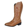 thumbnail image 3 of UngA Cowboy Boots for Women Comfortable Western Cowgirl Boots with Pointed Toe Stitched Embroidery for Country Concert Dancing Wedding Traveling Daily Outfits Brown,Size 6.5, 3 of 7