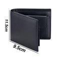 thumbnail image 2 of Italian men's leather wallet with double fold clamshell can hold coin section, 2 of 5
