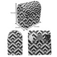 thumbnail image 4 of Black and White Stand Mixer Cover, Hand Drawn Herringbone Lines Pattern Monochrome Geometric Arrangement, Kitchen Appliance Organizer Bag Cover with Pockets, 5 Quarts, Black White, by Ambesonne, 4 of 4