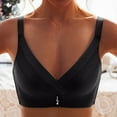thumbnail image 6 of ATENAR Womens Bras,Wireless Bras for Women,Bras for Women,Breathable,Comfort Fit,Solid,Nylon,Black,M(US:6), 6 of 9