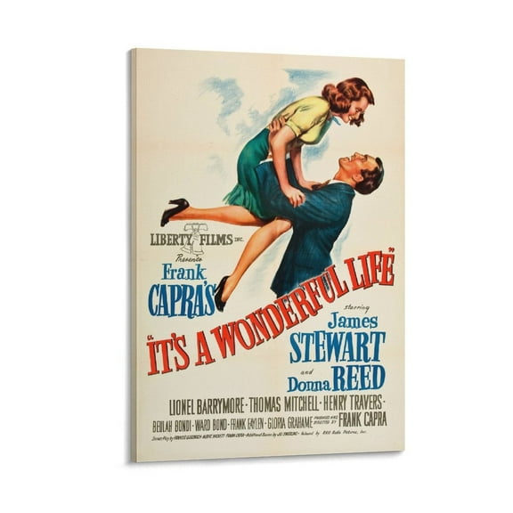 Its A Wonderful Life(3)Movies Poster Wall Art Poster Scroll Canvas Painting Picture Living Room Decor Home 12x18inch(30x45cm)