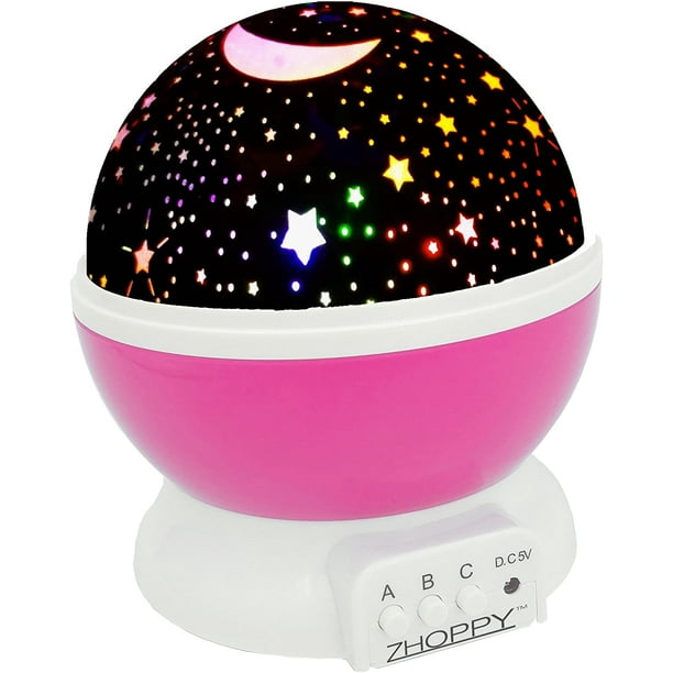 Night Lights for Girls, Star and Moon Starlight Projector Bedside Lamp