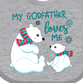 thumbnail image 4 of Inktastic My Godfather Loves Me Cute Polar Bears Boys or Girls Baby Bib, 4 of 4