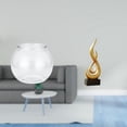thumbnail image 2 of Adorno Abstracto Transparente Para Pecera, Pequeño Jarrón Redondo Para Acuario Con Figura De Llama De Resina, Escultura De Arte Moderno Para Mesa De Oficina, Decoración Del Hogar, 2 of 8