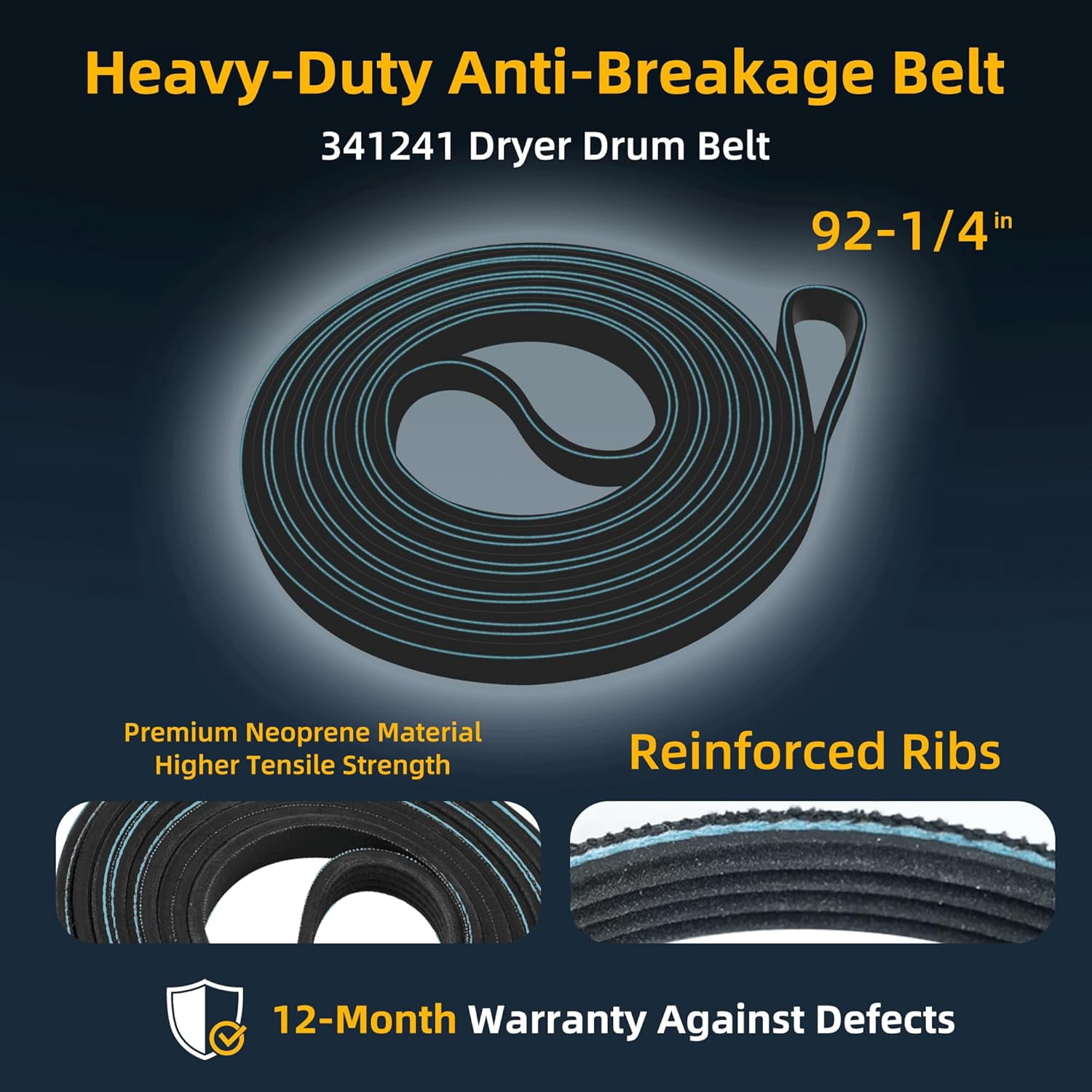 【Upgraded】4392065 Dryer Repair Kit with 341241 Belt, 349241T Drum Roller for WED4815EW1 NED4655EW1 NGD4655EW2 NED4600YQ1 NED4500VQ2 NED4655EW0 NED4600YQ0. Replaces PS373087