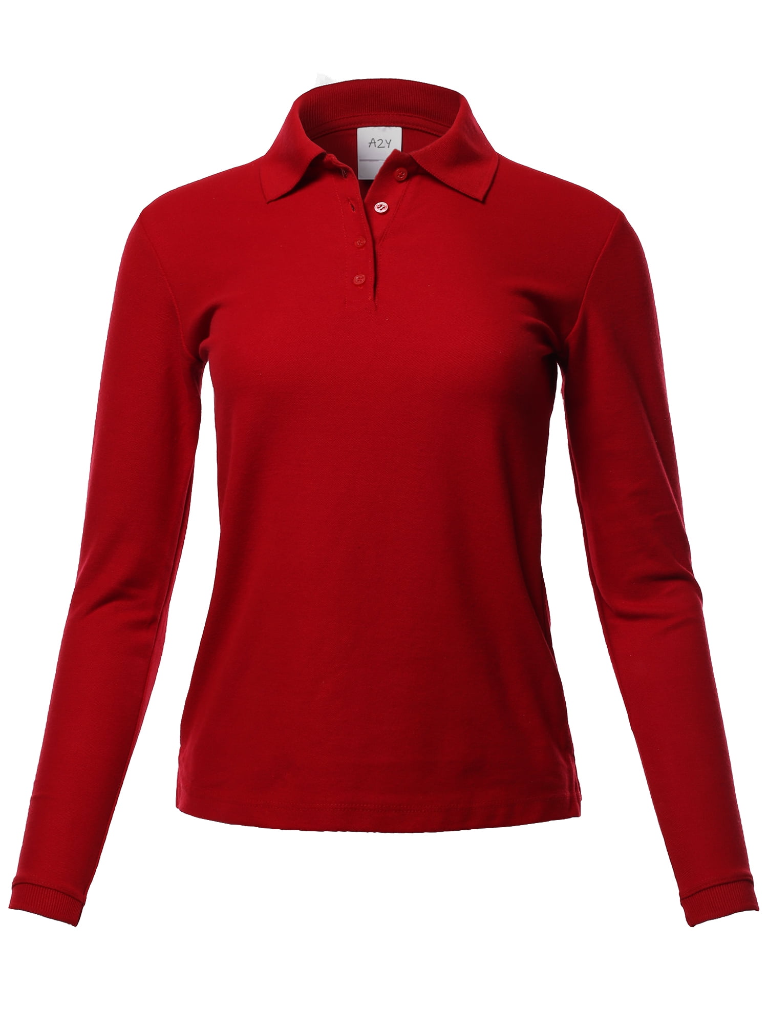 A2Y Women's Basic Casual Essentials 4Button JuniorFit PK Cotton Pique