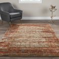 thumbnail image 2 of Addison Tobin Distressed Trellis Rust Area Rug, 2 of 8