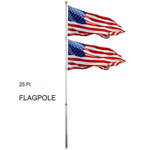 Immere Clearance 3'x5' Aluminium American Flag, Fade Resistance