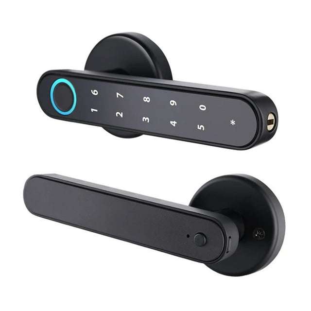 Smart Fingerprint Password RFID Card Lock Dead Bolt With Key For Indoor Wooden Metal Door ,Easy Installation