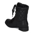 thumbnail image 3 of Nature Breeze Pisa-01 New Women Leatherette Quilted Lace Up Combat Boot, 3 of 5