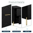 thumbnail image 4 of Boyel Living Black 2 Drawers Nightstand, Bedside Table with Storage for Bedroom, Living Room, 4 of 6