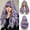 Purple, variant on Phocas Purple Wig for Women 22 Inch Long Purple Wavy Wigs with Bangs Natural Curly Hair for Daily Use