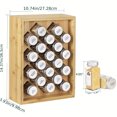 Freestanding countertop spice rack, made of natural bamboo, suitable
