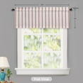 thumbnail image 3 of DriftAway Farmhouse Linen Blend Blackout Valance for Kitchen 14 Inch Length Vertical Striped Printed Lined Rod Pocket Room Darkening Linen Curtain Valance for Living Room 52x14 Inch Red, 3 of 8