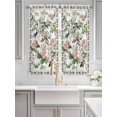 thumbnail image 2 of Pink Spring Floral Bathroom Window Curtain, Elegant Pastoral Flowers Birds Watercolor Light Filtering Coffee Kitchen Curtains, Bedroom Living Room Curtains 2 Panel 84"x63", 2 of 6