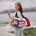 thumbnail image 6 of Picia USA Canada Flag Print Travel Duffle Bag,Weekender Bags for Women with Shoe Compartment, Gym Duffel Bag with Wet Pocket, Hospital Bags for Labor and Delivery, 6 of 7