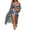 Navy, variant on Fashionable Mesh Tankini Bikini Three Piece Swimwear With Cover Up For Beach Pool