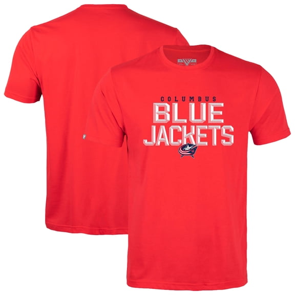 Men's Levelwear Red Columbus Blue Jackets Richmond Carve T-Shirt