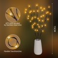 thumbnail image 2 of Luz de rama LED, paquete de 3 luces de rama de rama LED de 73 cm, luz de árbol, luz de decoración de rama flexible para interior del hogar, color cálido, 2 of 7