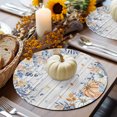 thumbnail image 6 of Orange Blue Fall Round Braided Placemats Set of 2, Thanksgiving Botanical Floral Vintage Heat Insulation Place Mats Washable Non-Slip Table Mats for Kitchen Dining Party, 15 Inches, 6 of 9
