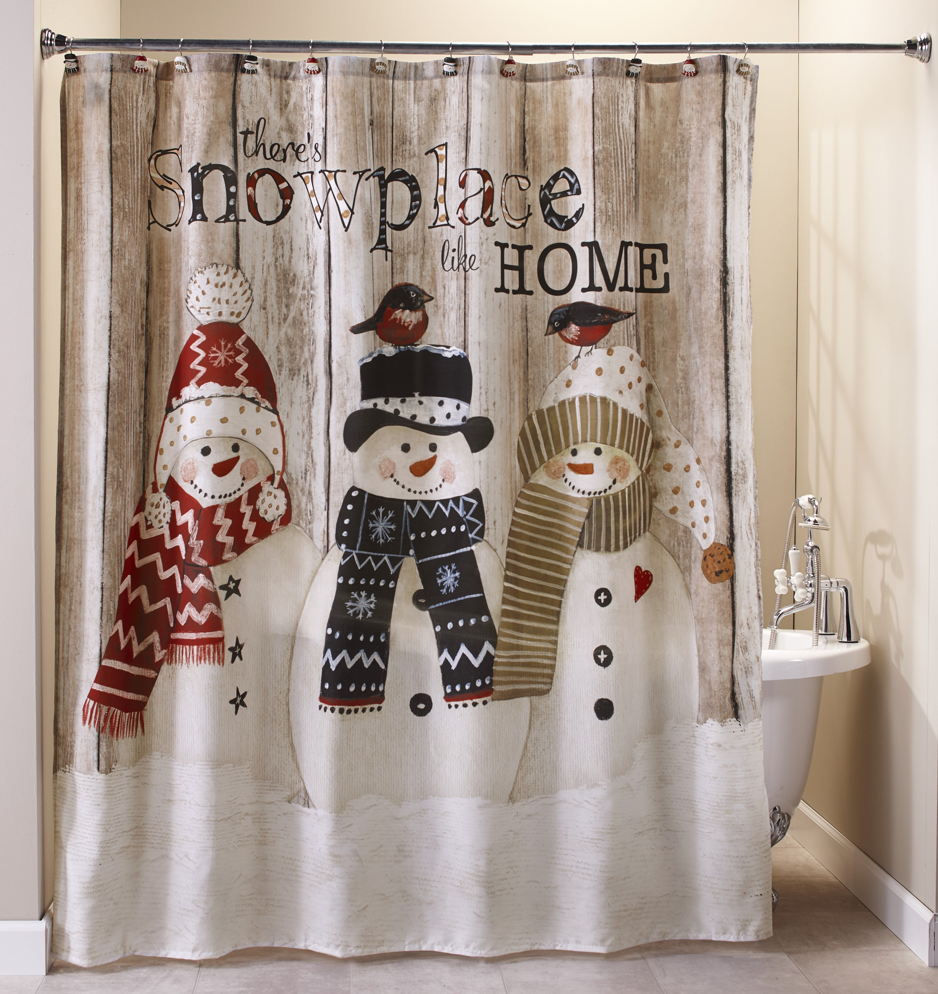 Snowplace Like Home Shower Curtain