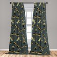 thumbnail image 4 of Ambesonne Dragonfly Curtains, Demoiselle Silhouettes, Pair of 28"x63", Grey Teal Sand Brown, 4 of 5